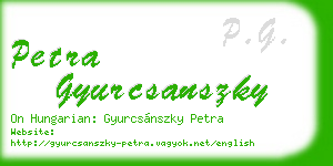 petra gyurcsanszky business card